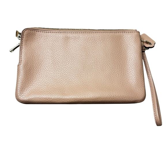 COACH Women's Polished Pebble Small Wristlet Light Beechwood - Picture 2 of 10